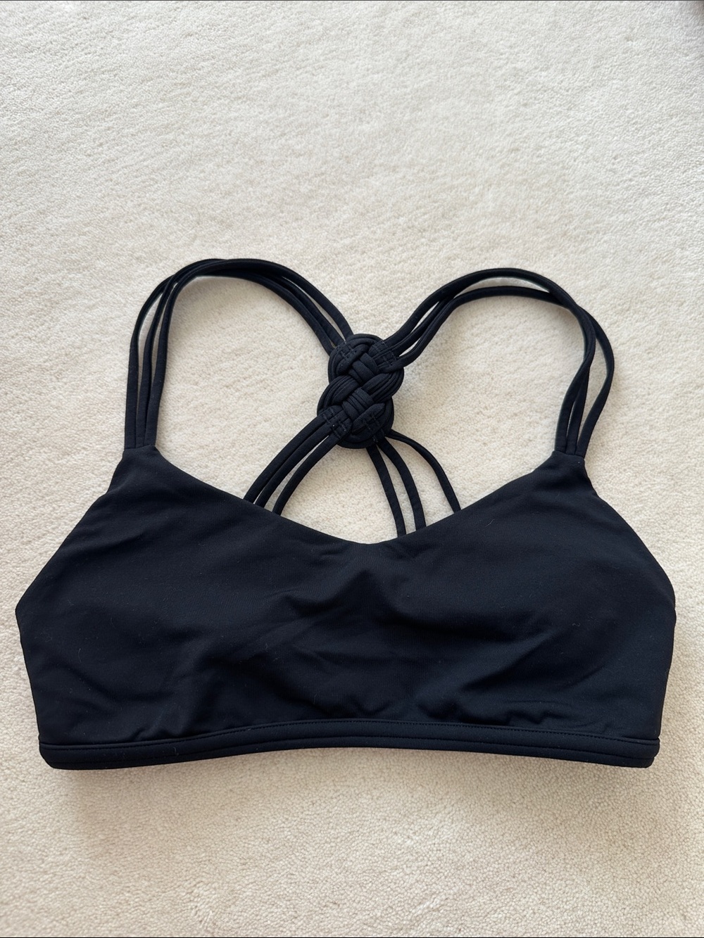 Lululemon Black Strappy Sports Bra 2